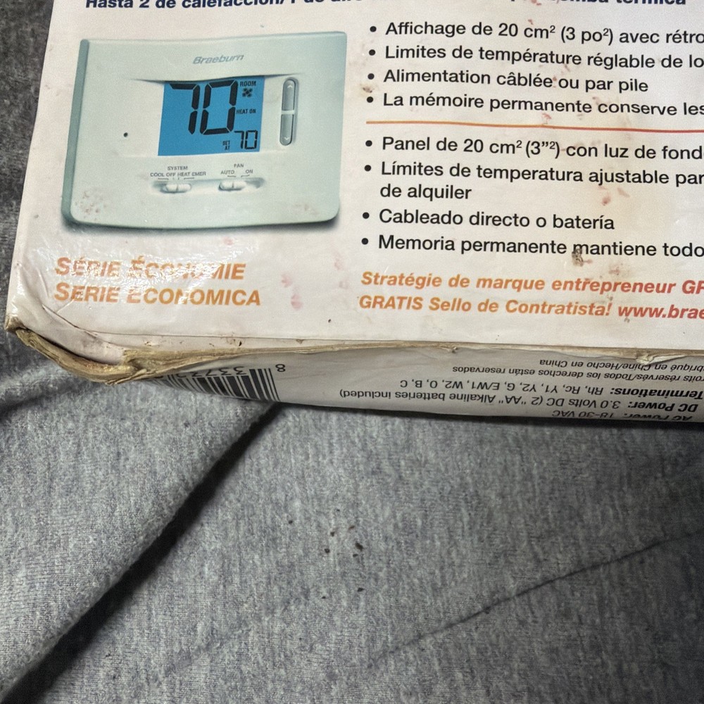 Braeburn 1220 Digital Non-Programmable Thermostat - White