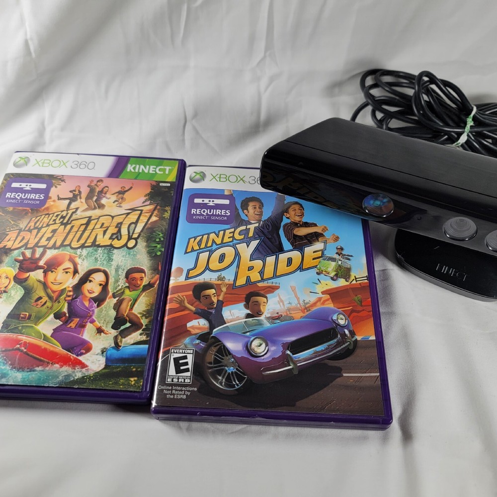 Microsoft Kinect Sensor for XBox 360 With Kinect Adventure Video Games
