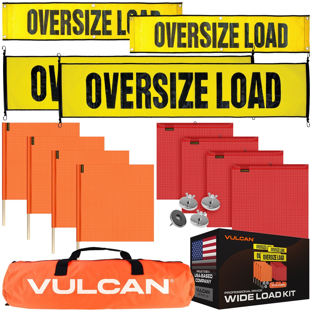 VULCAN Premium Oversize Load Flags, Banners, & Magnets Kit
