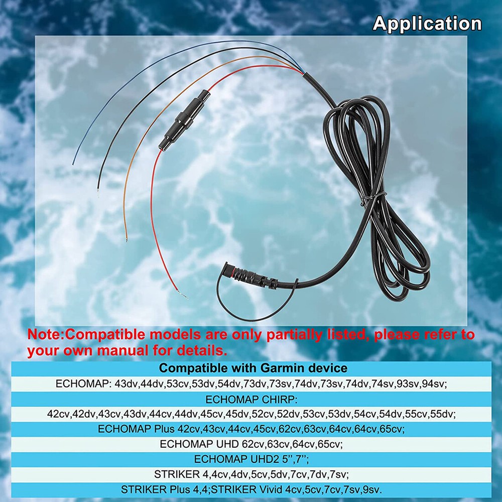 010-12199-04 Power/Data Cable 4-Pins for Garmin Striker Echo Striker Plus