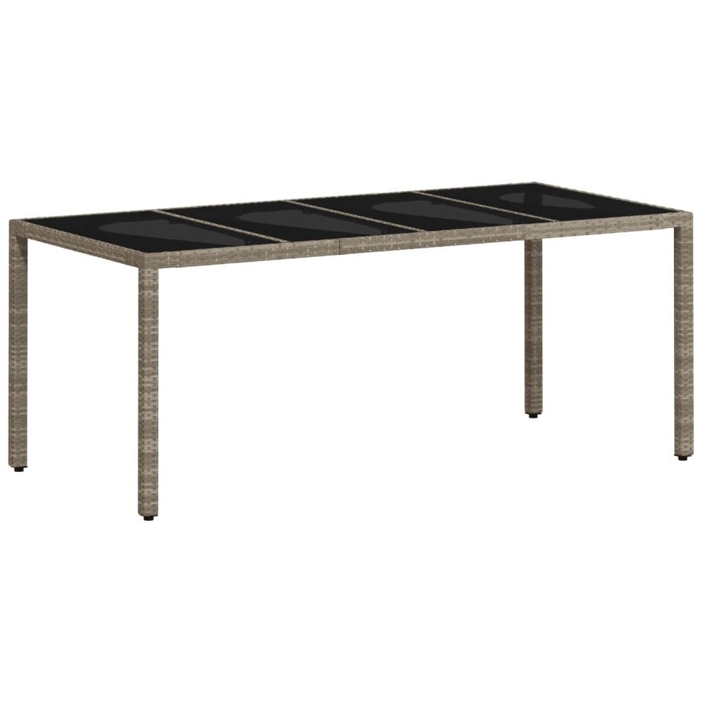 Garden Table Set of 4 Light Grey