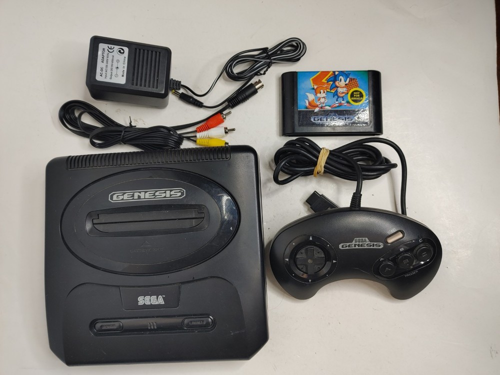 SEGA Genesis Model 2 Console Bundle w/ Controller, Power & AV Cables + Sonic 2