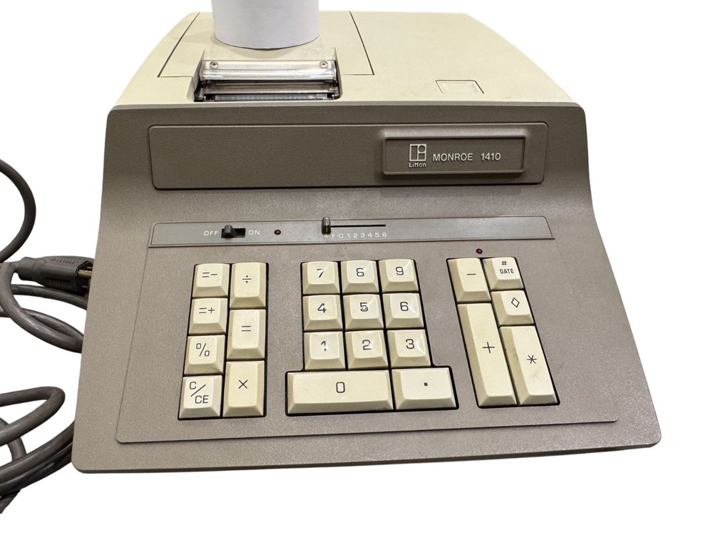 Vintage Litton Monroe 1405 Adding Machine Calculator Receipt PrinterWorks