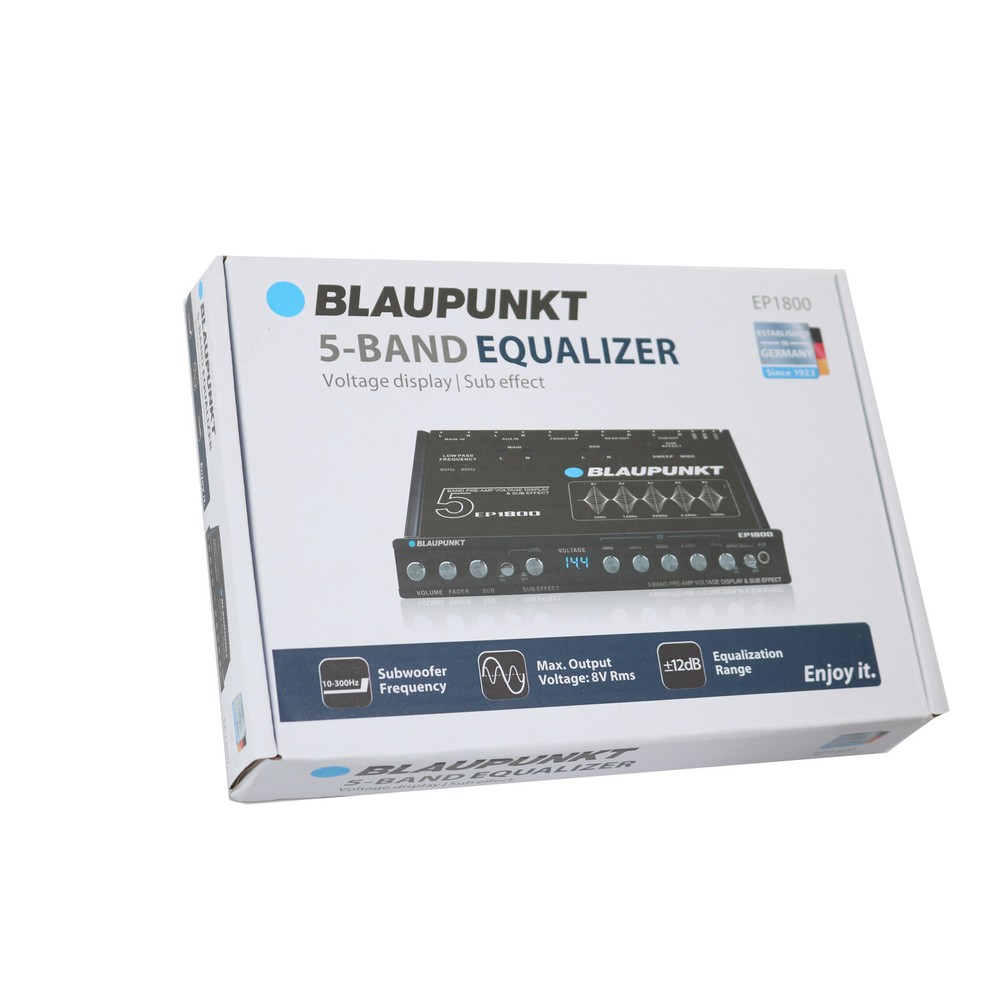 BLAUPUNKT EP1800 CAR AUDIO 5 BAND EQUALIZER WITH VOLTAGE DISPLAY SUB EEFECT