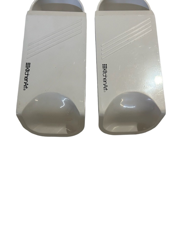 2 Half Cup KitchenArt Adjustable Measuring Cup White Plastic