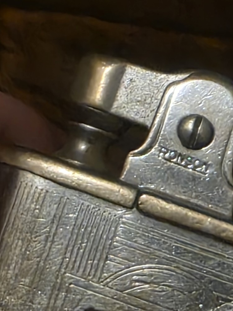 1950s Ronson Whirlwind Standard Lighter engraved with SJP (Untested)