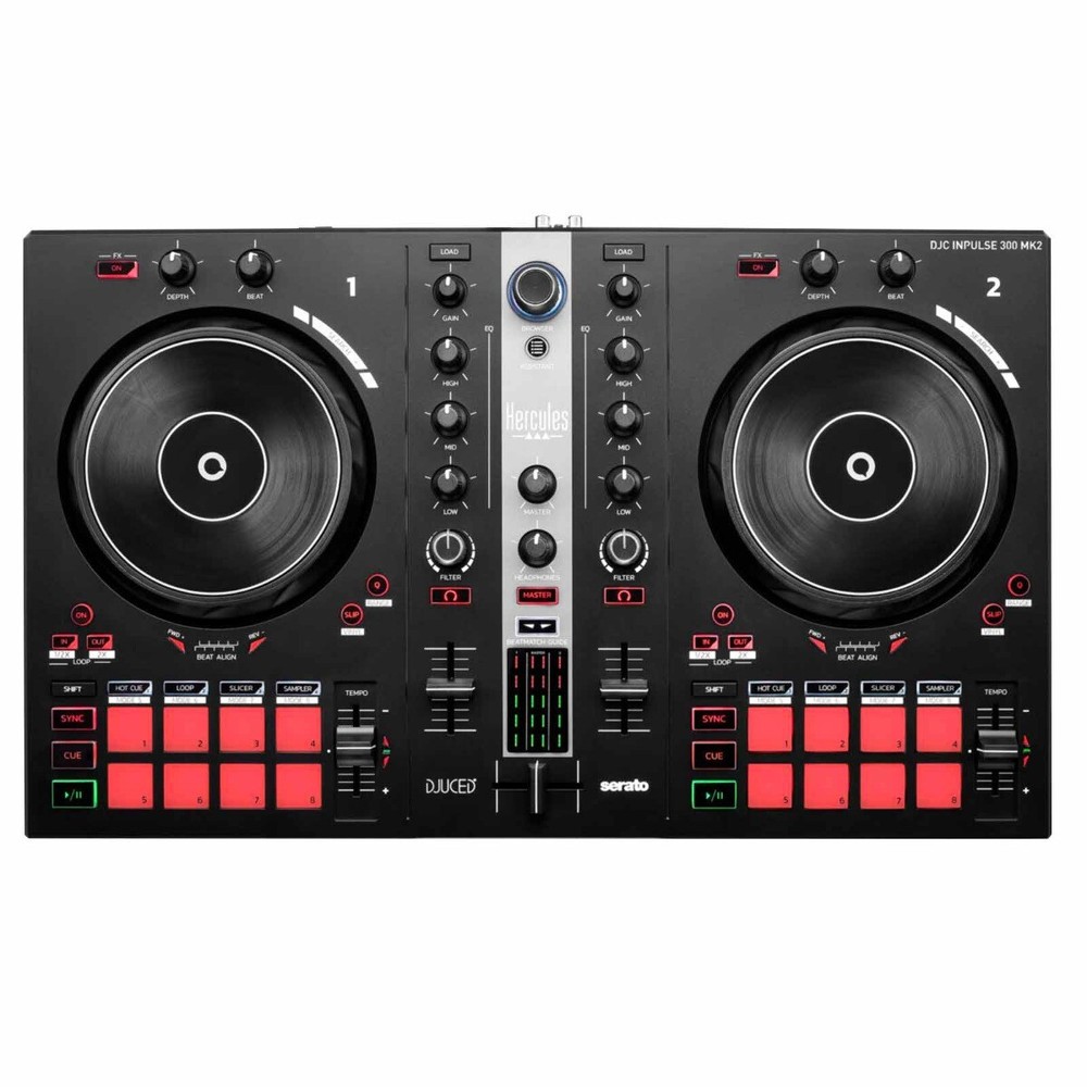 Hercules DJControl Inpulse 300 MK2 Starter DJ Controller w Case Package