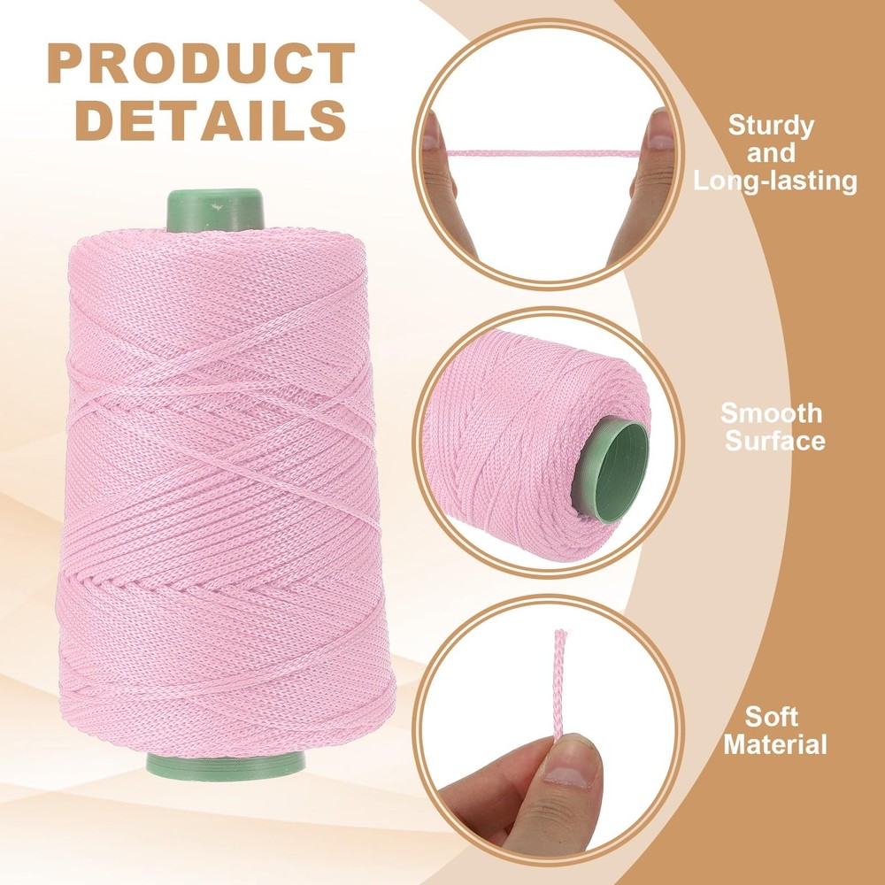 Polyester Macrame Cord, 3mm x 219 Yards Polypropylene Macrame Cords Braided C...