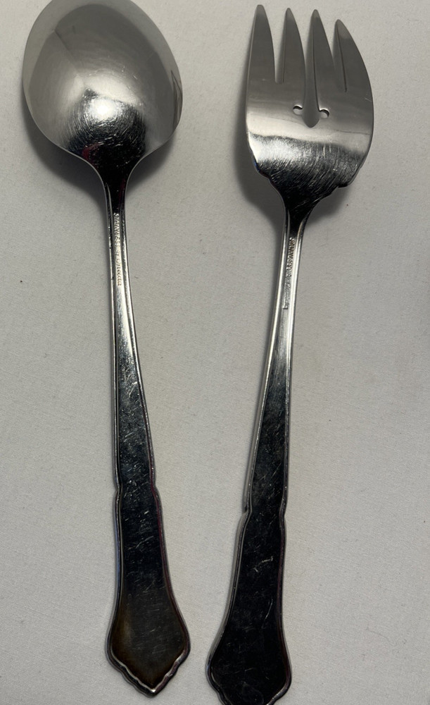 Oneida Ashmore Stainless Serving Set Serving Spoon, Cold Meat Fork, Sugar Spoon