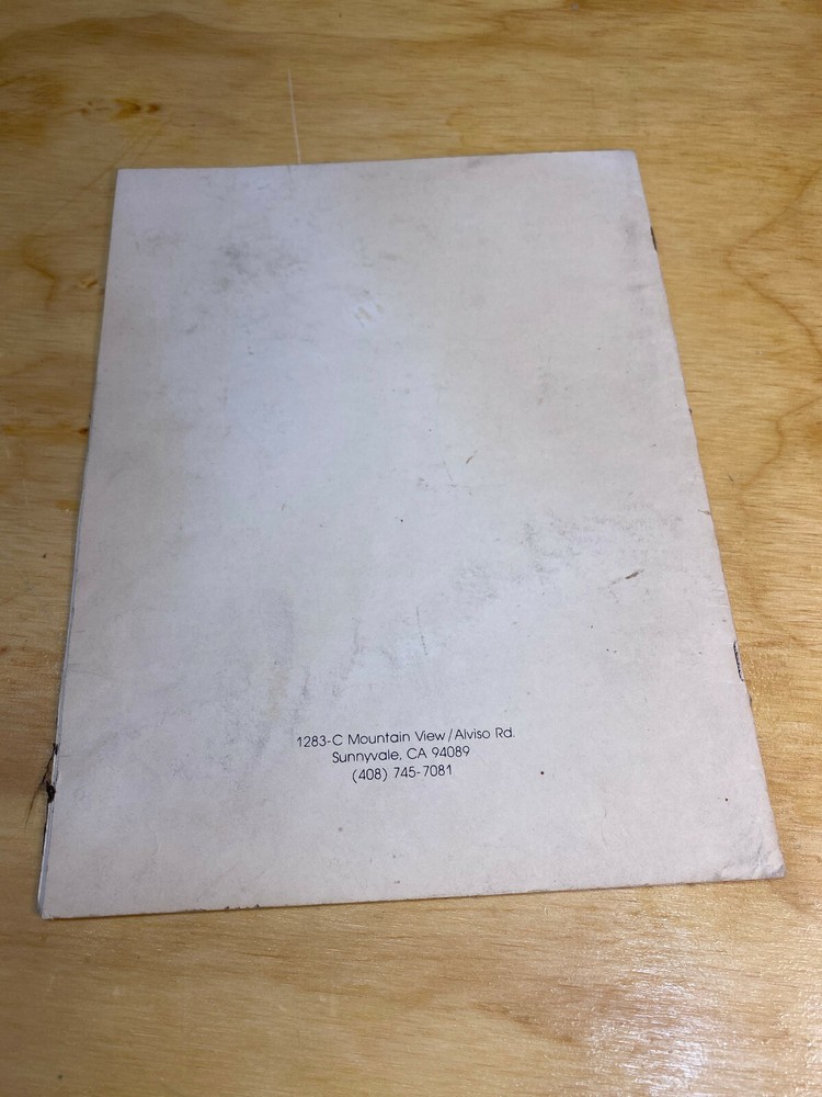 Original Avengers Capcom arcade video game owners manual