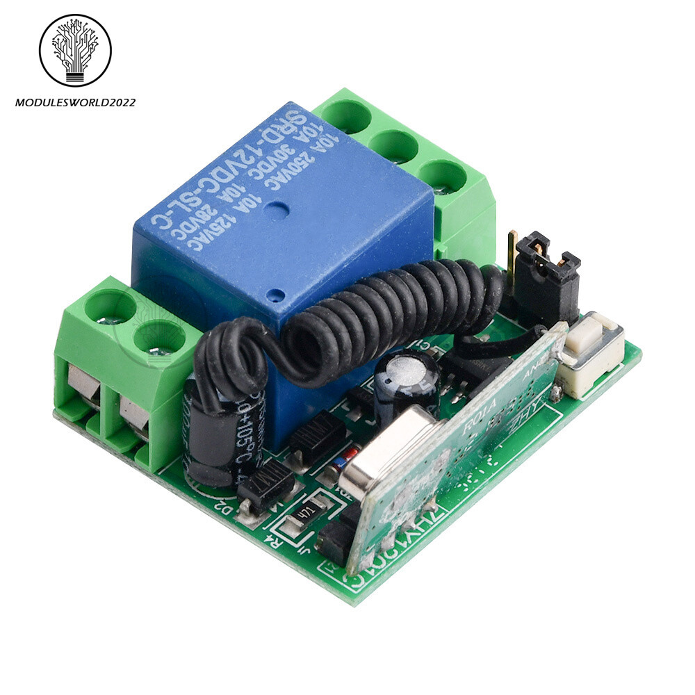 DC 12V 10A Relay 1CH Wireless RF Remote Control Switch Transmitter+ Receiver