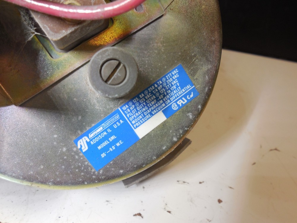 Antunes Pressure Switch Model SML .05''-9.0'' WC