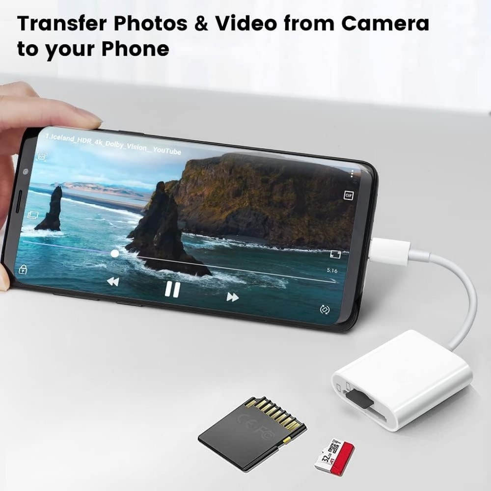 USB C to SD Card Reader, Type C to SD/Micro SD Memory Card Reader