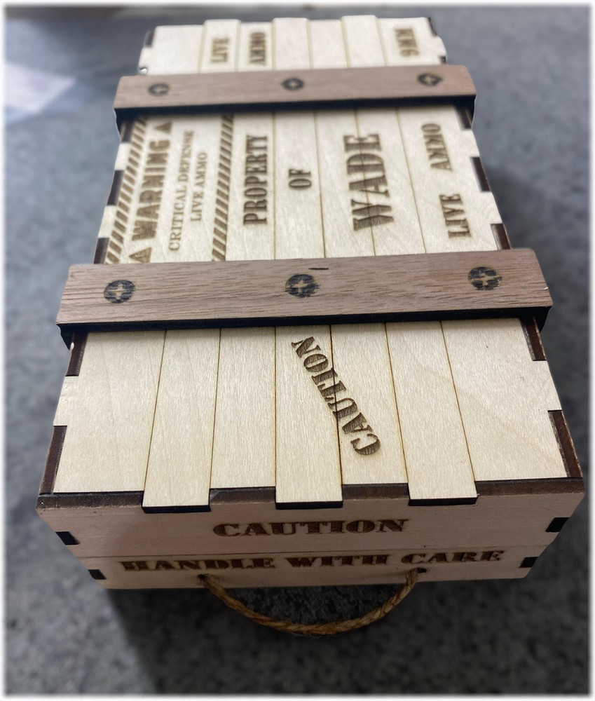 9mm 50 Round Personalized Ammo Crate