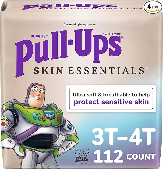 Huggies 112 Ct Skin Essentials Pull-Ups Buzz 3T/4T Potty Training Pants