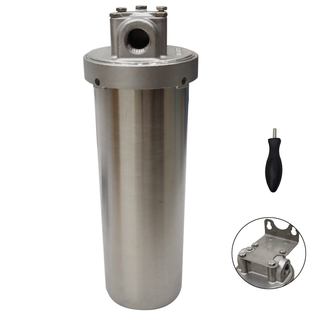 Cartridge Filter Housing Stainless Filtration Tool 1/2NPT 10'' No Filter Element