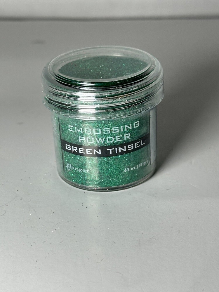 Embossing Powder Green Tinsel