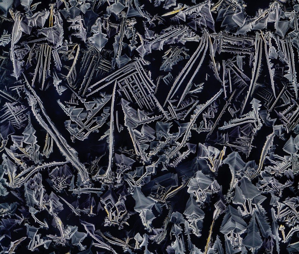 Microscope slide for polarization, Chlorate of Potassium