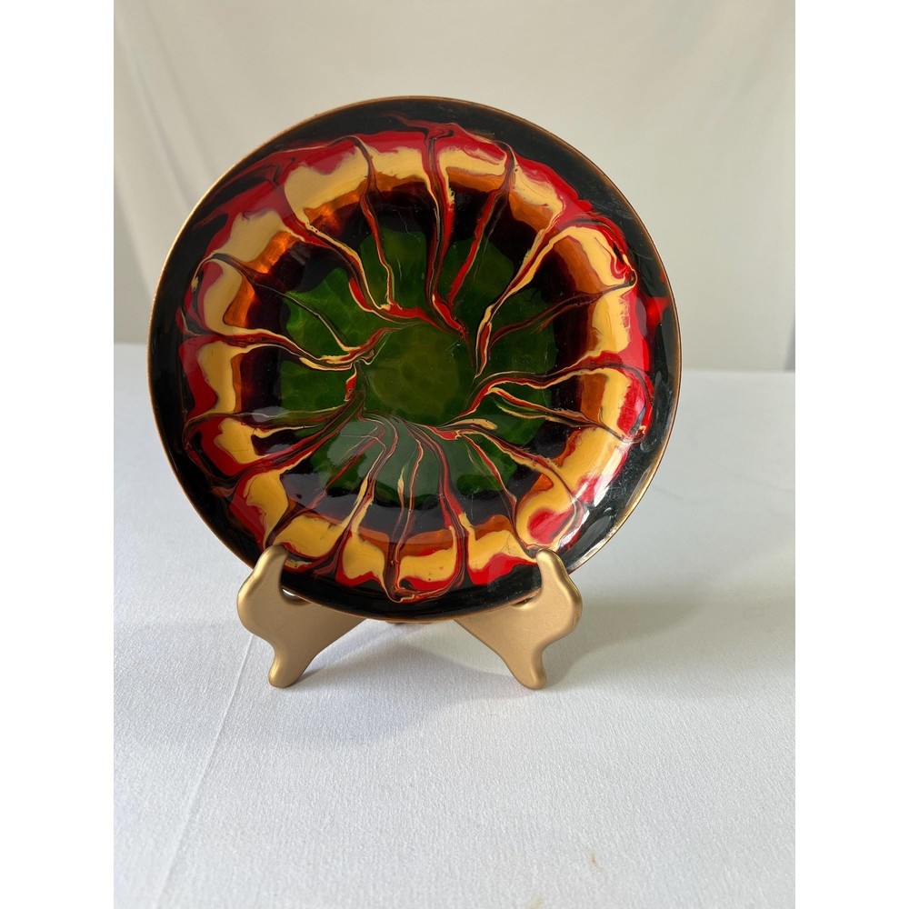 Hammered Copper Enamel Glaze Numbered Wall Mount (3547)