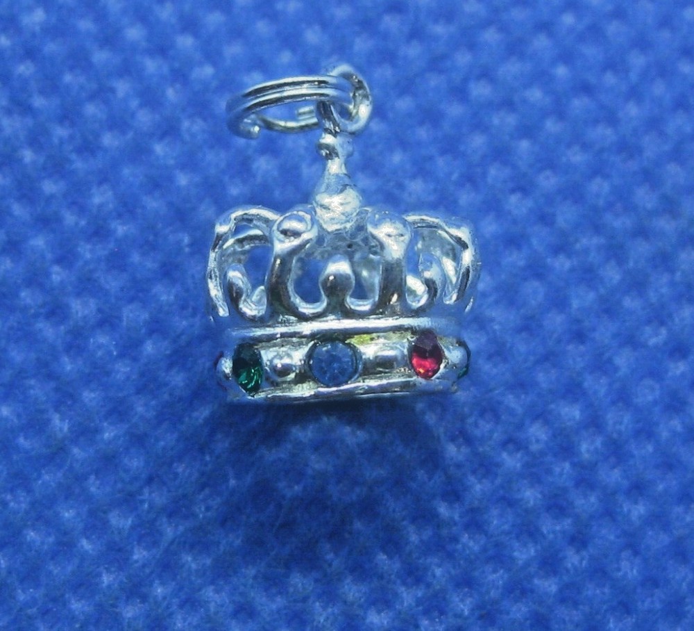Sterling Silver Crown Charm