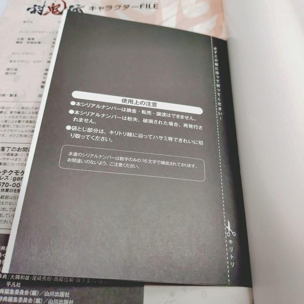 [Good condition] Toukiden character FILE