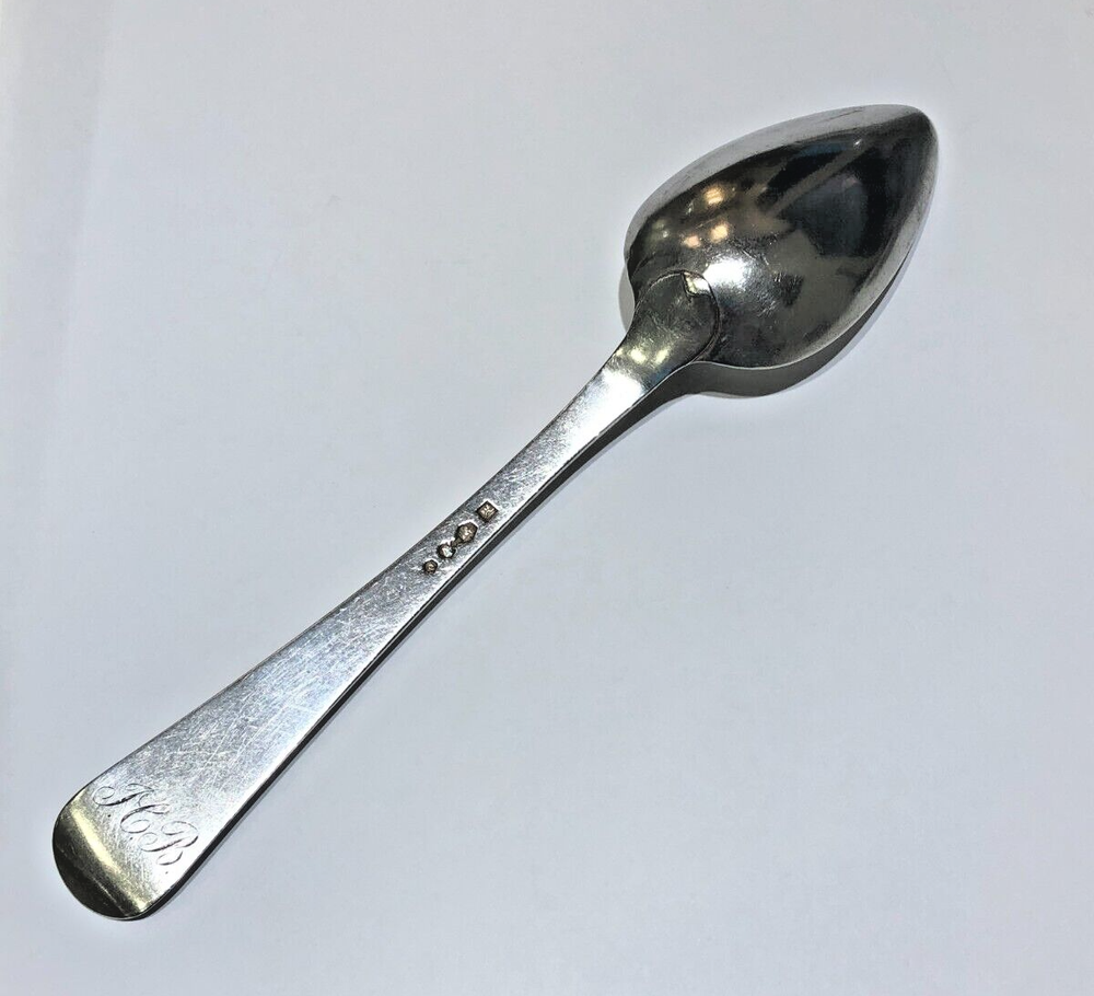 Antique 1873 Dutch Silver Spoon Rat Tail Pattern- .833-Key Export stamp