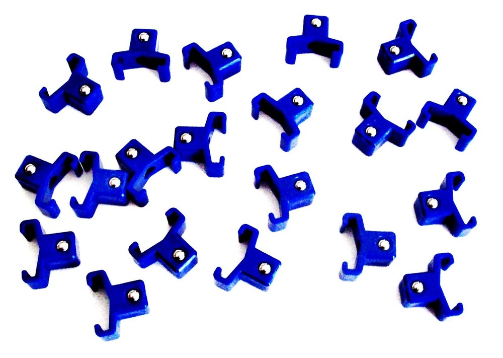 20 GOLIATH INDUSTRIAL ABS 1/2" BLUE REPLACEMENT SOCKET RACK RAIL CLIPS SC12B