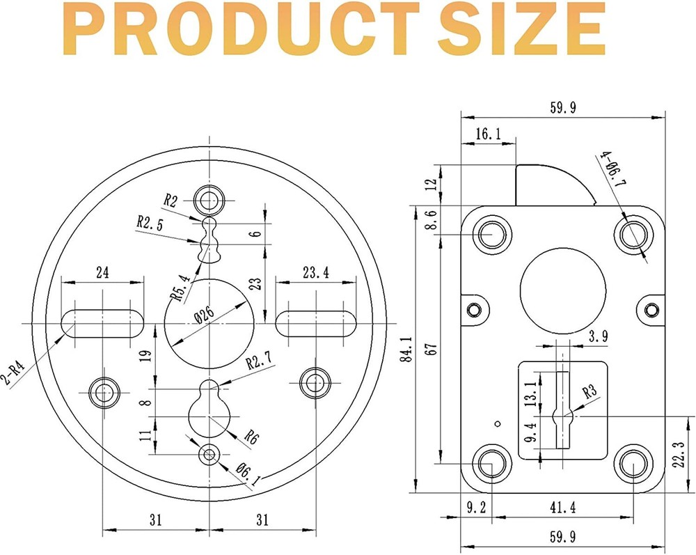 Ambition Electronic Safe Lock Replacement Right Hand Swing Bolt Lock 2Master Key