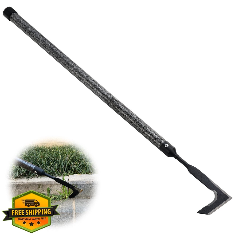 Crack Weeder 45" Long Handle Carbon Steel Sidewalk Deck Weed Puller