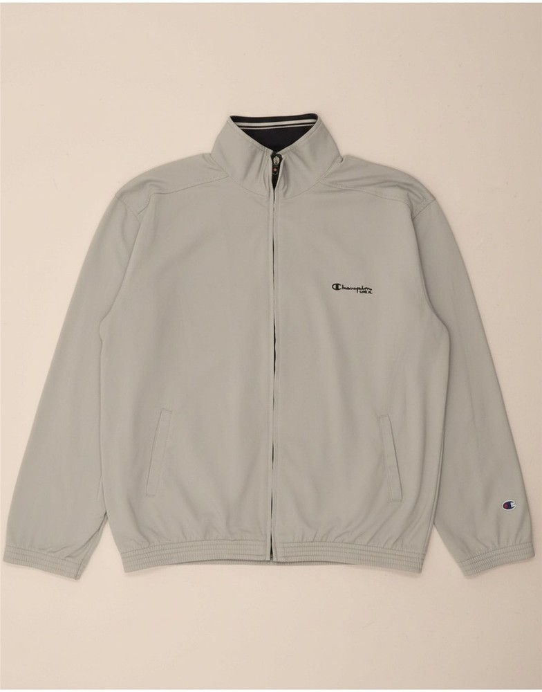 CHAMPION Mens Tracksuit Top Jacket 2XL Grey Polyester DY84