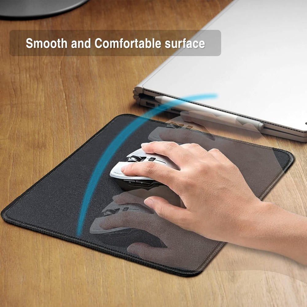 Zhithink 11 Pack Mouse Pad with Reinforced Stitching Edge, 11pcs, Black