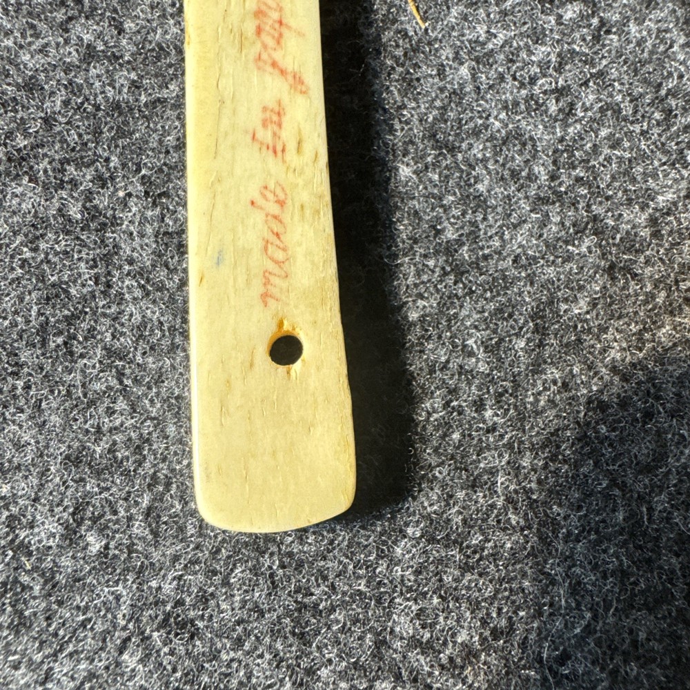 Old Japanese Bovine Bone Spatula Sewing Tool.