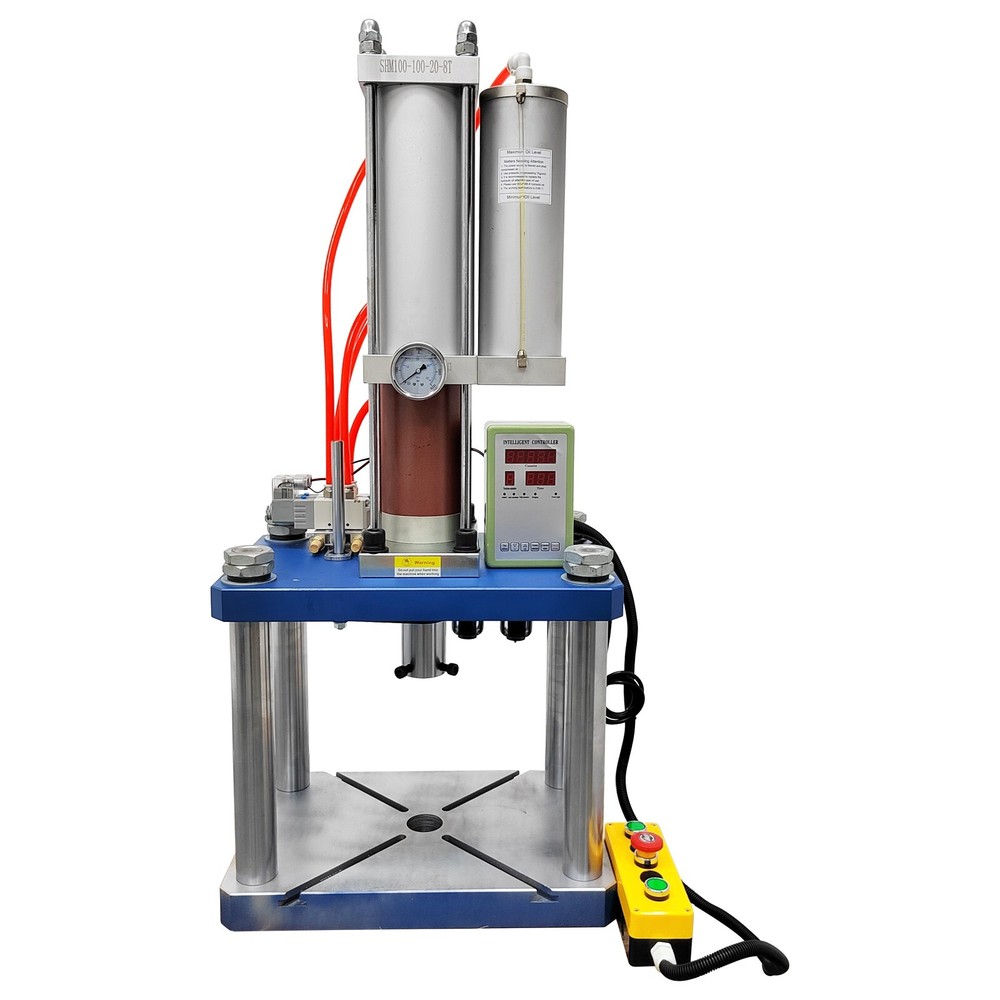 110V 8 Tons Pneumatic Punch Press Machine 17636Lbs with Controller 4 Columns