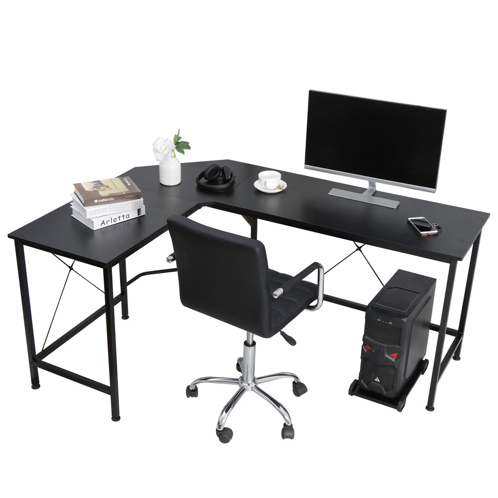 L-Shaped Desk Corner Computer Desk PC Laptop Study Table Workstation Home Office
