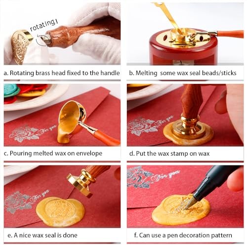Wax Seal Stamp Set - 2pcs Initial Alphabet E With Mystery Random Letter-E