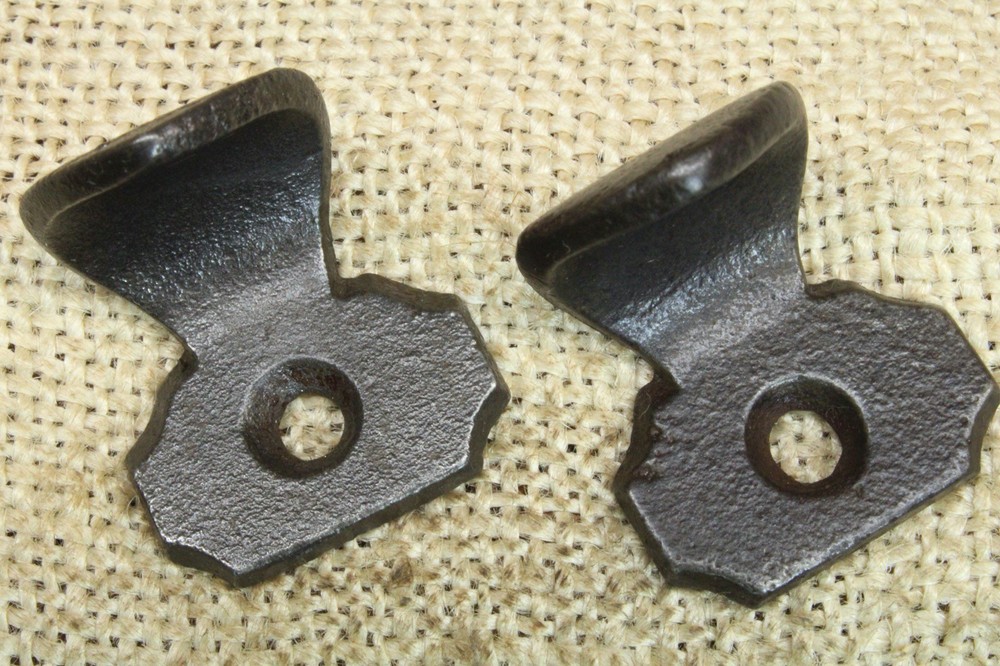 2 Old Window Sash Lifts Pulls Restored Cast Iron Plain Victorian Octagonal Shape