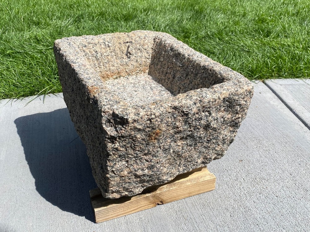 antique granite trough #9