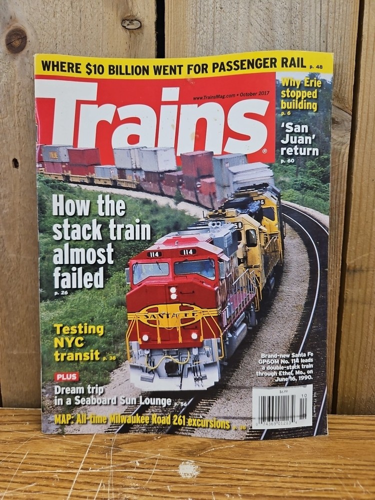 Trains Magazine October 2017 How the stack train almost failed