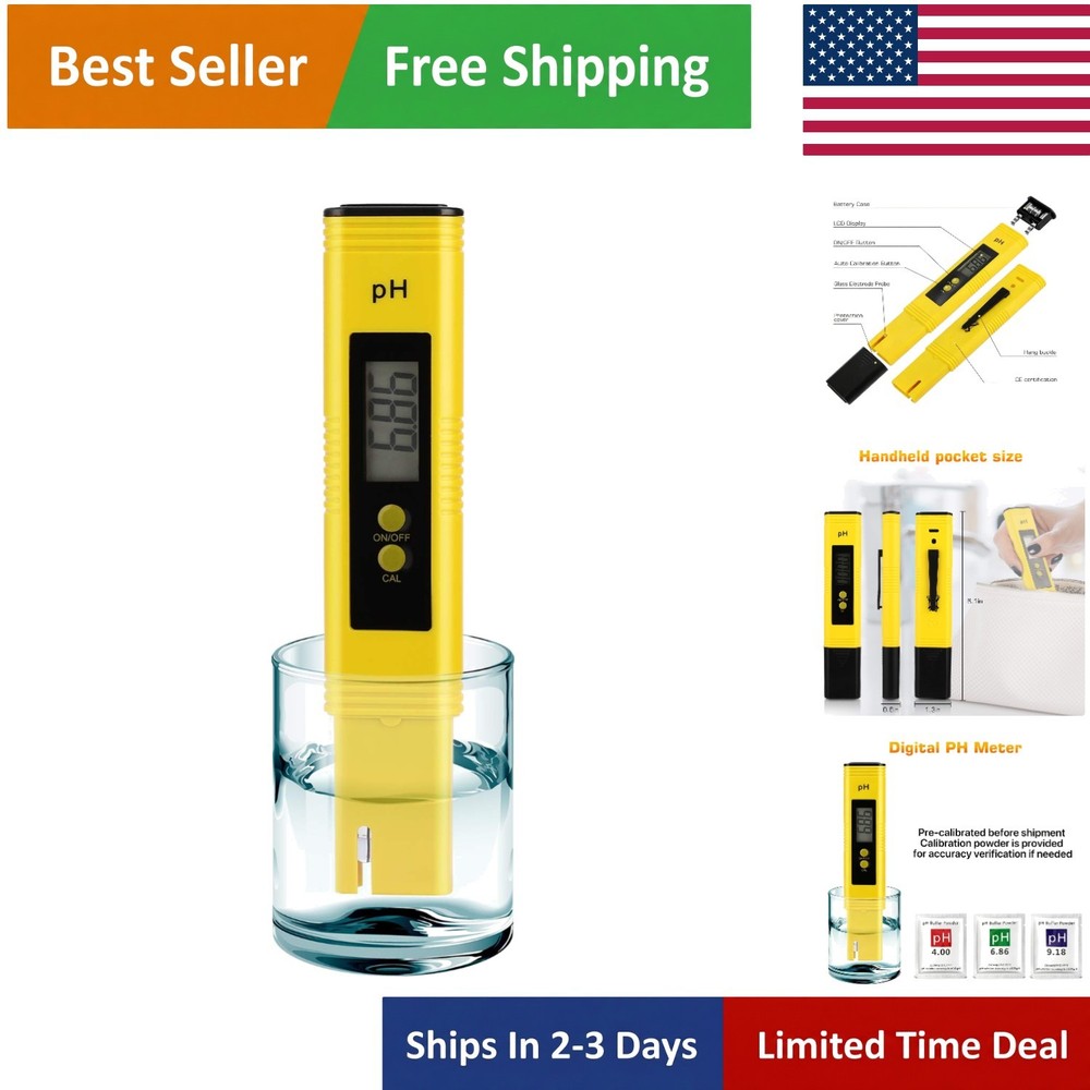 Compact Multi-Purpose pH Meter – Ideal for Drinking Water, Pools & Hydroponics