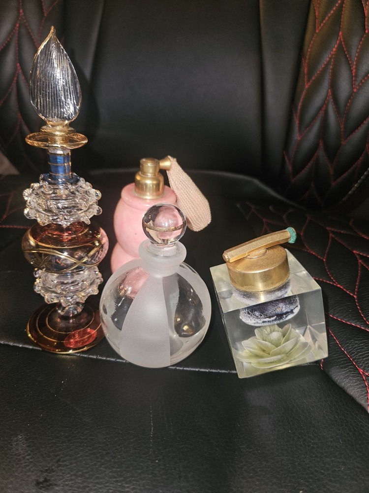 vintage empty perfume bottles lot