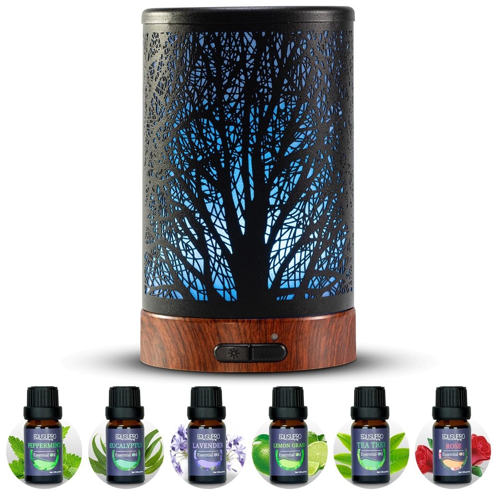 Oil Diffuser with Essential Oils Set – Aromatherapy Diffuser 150ml with 6
