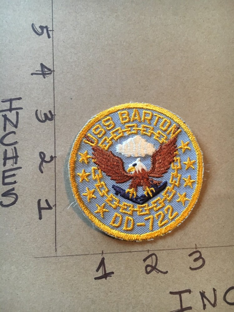 US NAVY USS Barton (DD-722) Patch 5/1/25