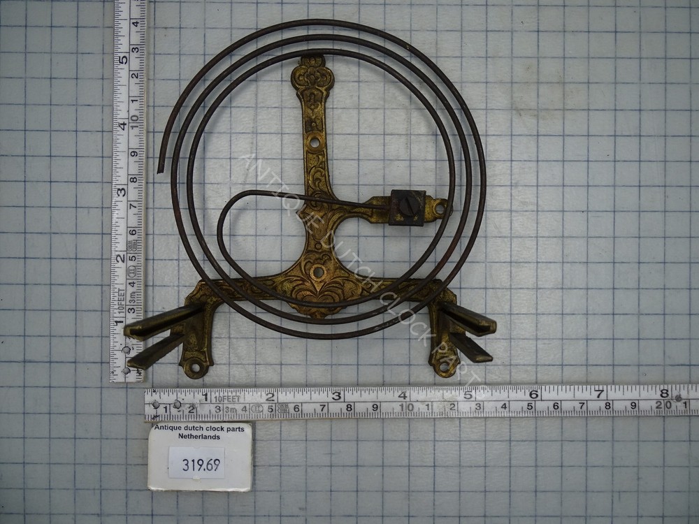 ORIGINAL GONG ON CLOCK SEAT FOR A GERMAN REGULATOR CLOCK