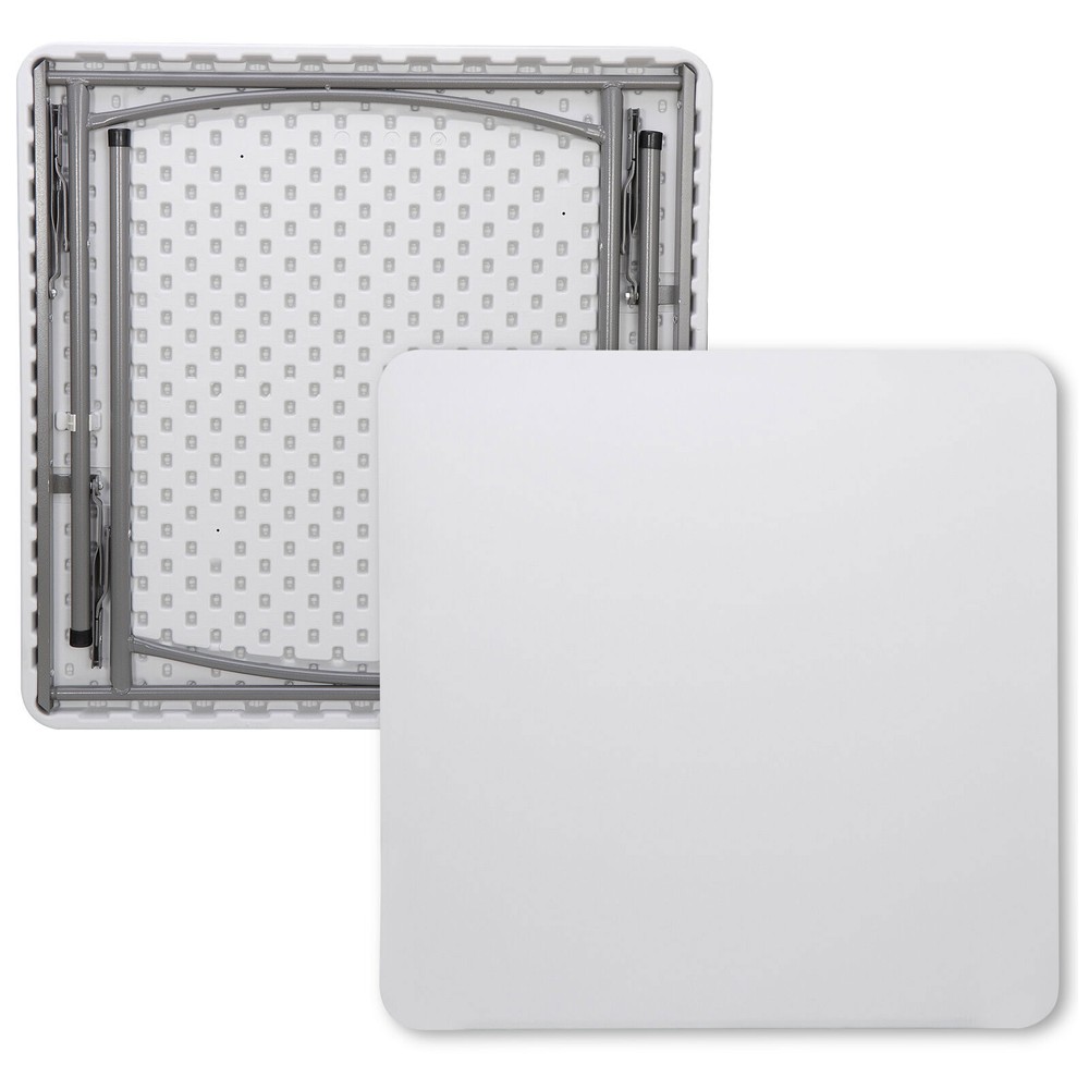 4PCS 3ft Portable Folding Table Plastic Table Square Card Utility Camping Table