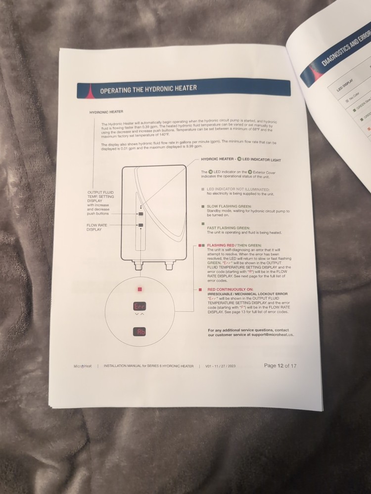 NEW JVIS USA MicroHeat 6-13 Electric Underfloor Hydronic Heater. 240V 1ph 60 HZ