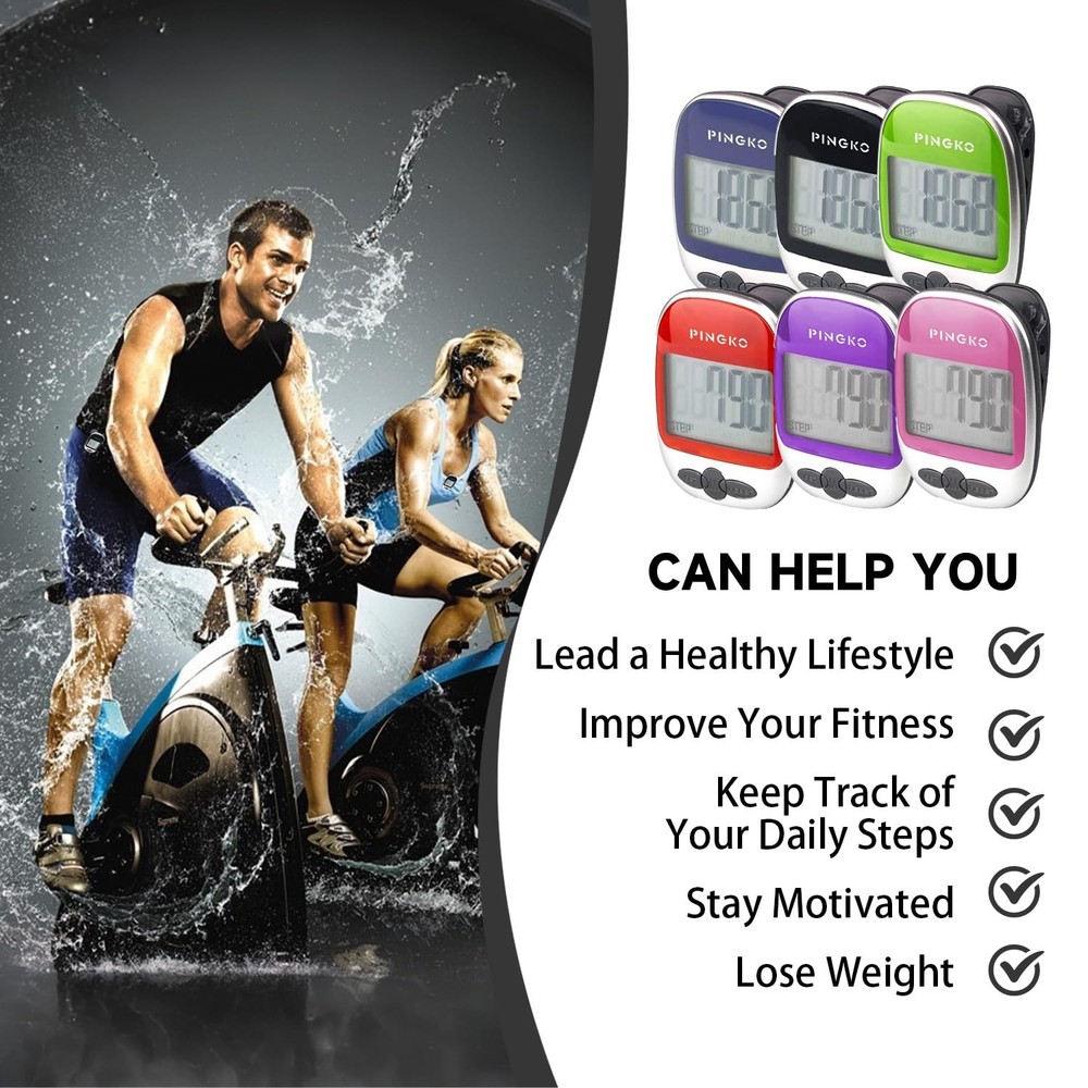 Track Steps Multi-Function Portable Sport Pedometers Step/Distance/Calories C...