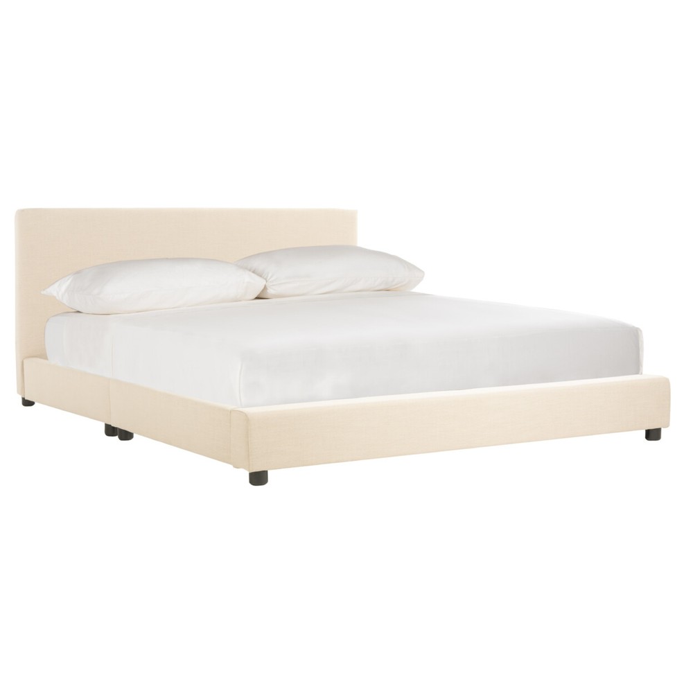 SAFAVIEH Carter Bed | Beige | Queen |