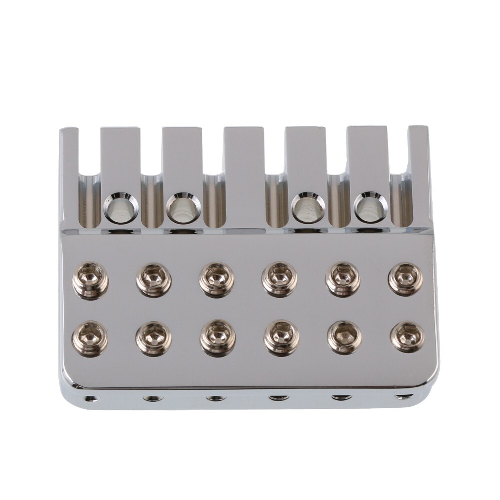 6 String Headless Guitar Brass Locking Nut, String Lock Chrome