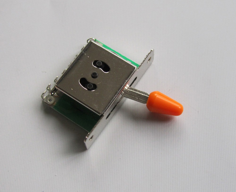 ST Style Guitar Pickup Covers Knobs (Black Number) & Switch Tip Orange