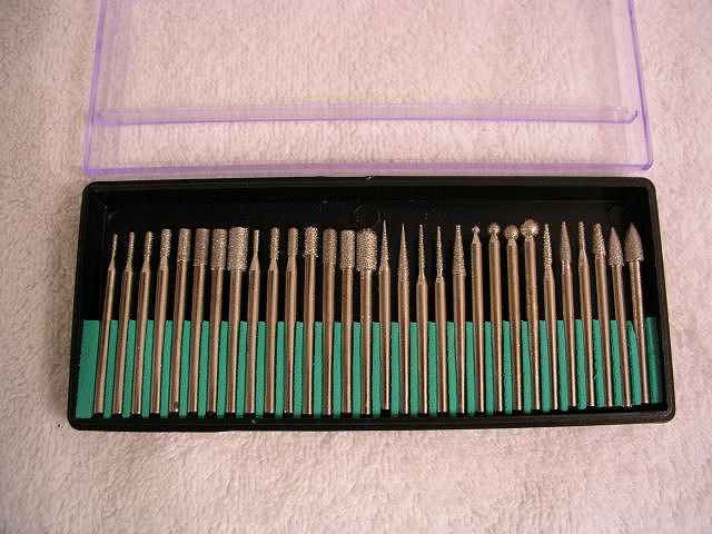 Diamond burrs 30 piece sets medium grit diamond coated 2 sets per winner
